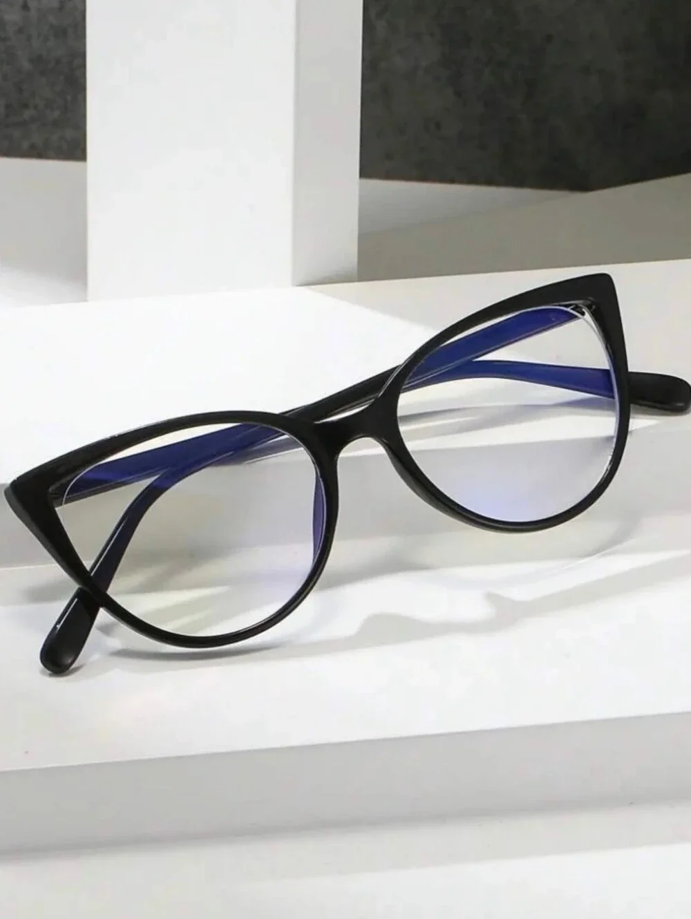 Blue Light Blocking Black Cat Eye Glasses NEW